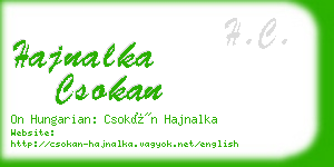 hajnalka csokan business card